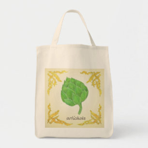 Bolsa Tote alcachofra com design clássico de folhas