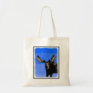 Bolsa Tote Alce no Inverno - Arte Original da Vida Selvagem