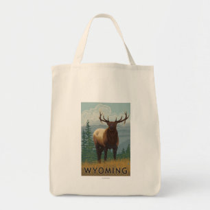 Bolsa Tote Alces SceneWyoming