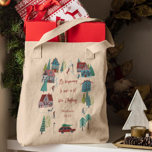 Bolsa Tote Aldeia de patinagem nórdica