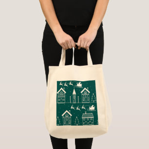 Bolsa Tote Aldeia Natalícia Nórdica Nevada