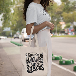 Bolsa Tote Aleatoriedade & Snacks Quirky Modern Na moda