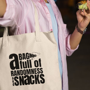 Bolsa Tote Aleatoriedade & Snacks Quirky Modern Na moda