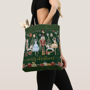 Bolsa Tote Alegre Natal Vintage Quebra-Nozes Ballet