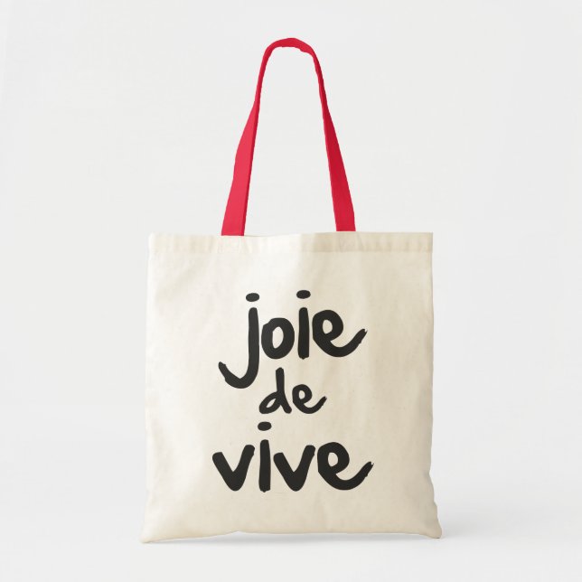 Bolsa Tote Alegria da sacola da vida (Frente)