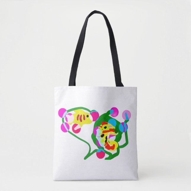 Bolsa Tote Alegria da vida marinha (Frente)