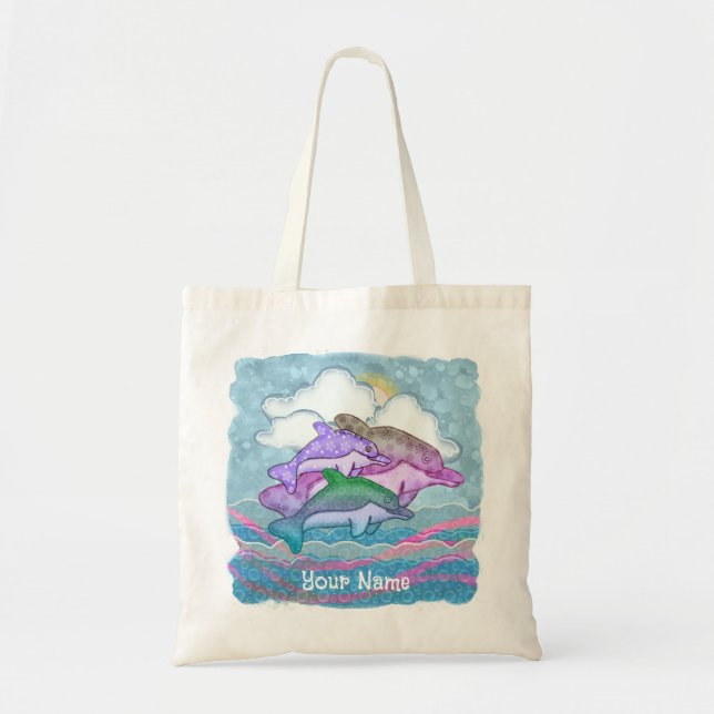 Bolsa Tote Alegria de Golfinho (Frente)