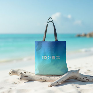 Bolsa Tote Alegria do Oceano - Gradiente Azul Moderno