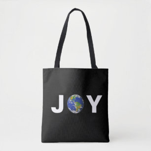 Bolsa Tote Alegria moderna da terra em preto