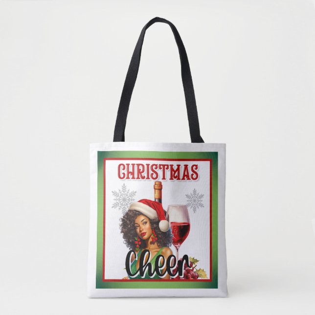 Bolsa Tote Alegria Natalina Retrô Pinup (Frente)