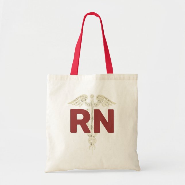 Bolsa Tote Aleitamento Caduceus Burgundy Tote Bag (Frente)