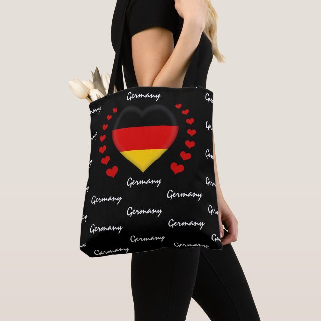 Bolsa Tote Alemanha Flag & Heart German Flag/sport (Close Up)