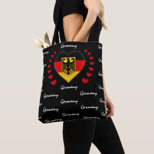 Bolsa Tote Alemanha Flag & Heart German Flag/sport