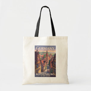 Bolsa Tote Alemanha Rothenburg ob der Tauber Ilustração Arte