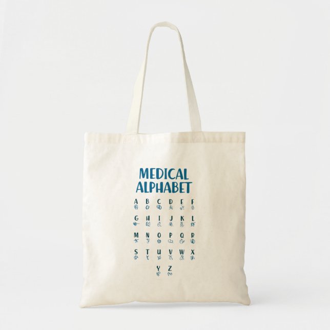 Bolsa Tote Alfabeto Médico (Frente)