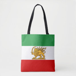 Bolsa Tote Alfinete do Irã, bandeira persa com Leão, Xá do Ir