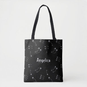 Bolsa Tote Alfinetes de Segurança Padrão Punk Grunge Gótico P