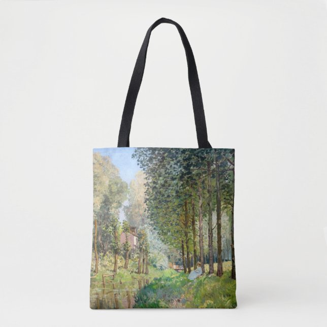 Bolsa Tote Alfred Sisley - Descanse ao longo da Corrente (Frente)