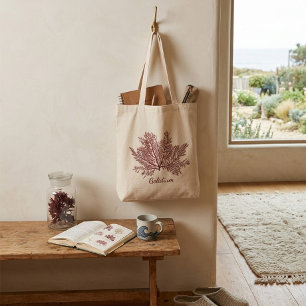Bolsa Tote Alga Gelidium desenhada à mão
