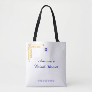 Bolsa Tote Algo Azul e Chá de Bebê Grego