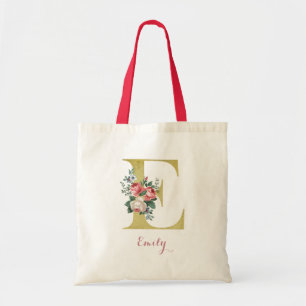 Bolsa Tote Algodão rosa Rosa E Saco inicial de ferramentas -
