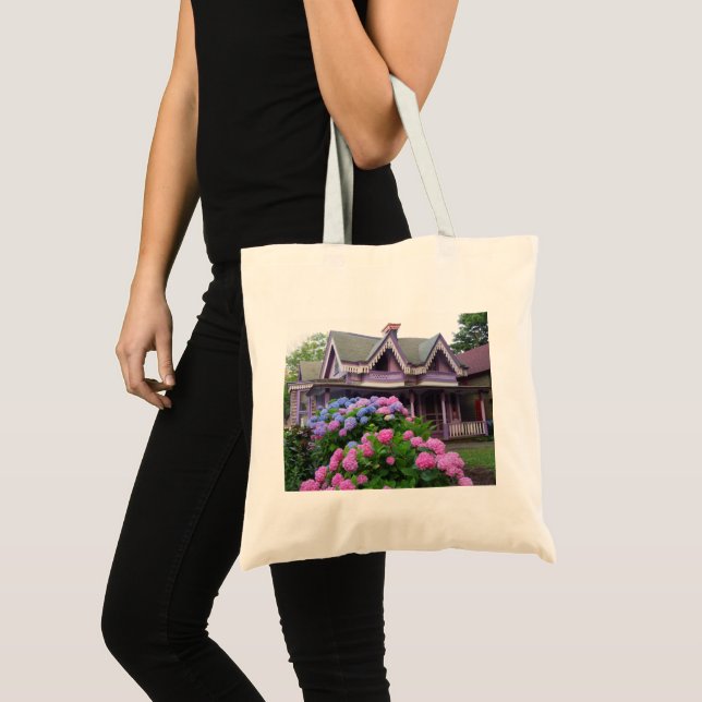 Bolsa Tote Algodão vitoriano roxo - Vineyard de Martha (Frente (produto))