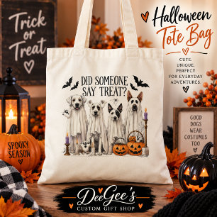 Bolsa Tote Alguém Disse Presente Cachorro Saco Halloween Tote