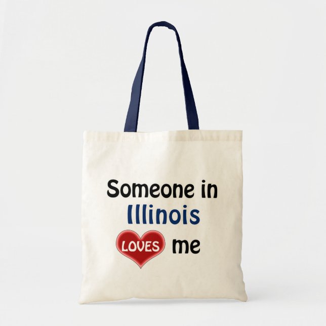Bolsa Tote Alguém em Illinois me ama (Frente)