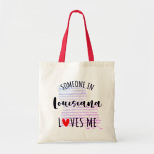 Bolsa Tote Alguém Em Louisiana Me Ama Tote Bag