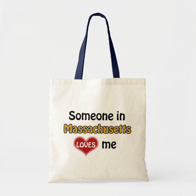 Bolsa Tote Alguém em Massachusetts me ama (Frente)