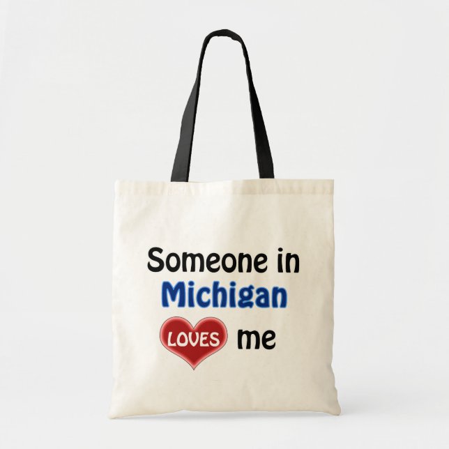 Bolsa Tote Alguém em Michigan me ama (Frente)
