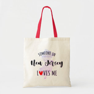 Bolsa Tote Alguém Em New Jersey Me Ama Tote Bag