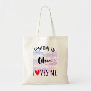 Bolsa Tote Alguém Em Ohio Me Ama Seu Nome Personalizado Tote