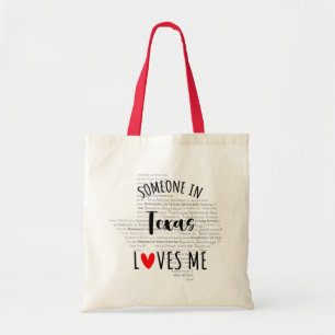 Bolsa Tote Alguém No Texas Me Ama Seu Nome Personalizado