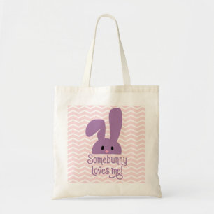 Bolsa Tote Algum Coelhinho Me Ama Coelho Fofinho de Páscoa