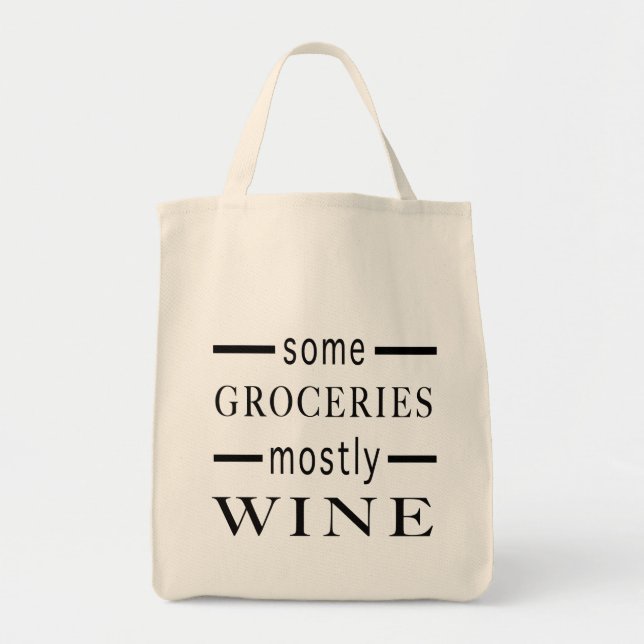 Bolsa Tote Algumas Culturas, Principalmente Vinho (Frente)