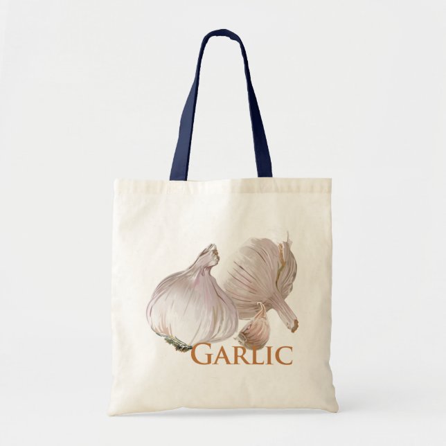 Bolsa Tote Alho e cravo-da-índia de alho (Frente)