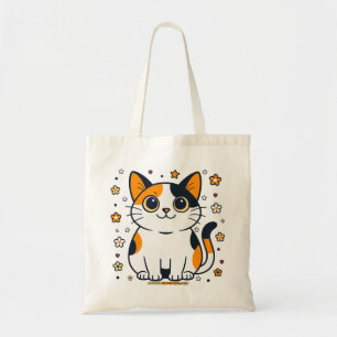 Bolsa Tote Alice Floral Calico Cat Incrível