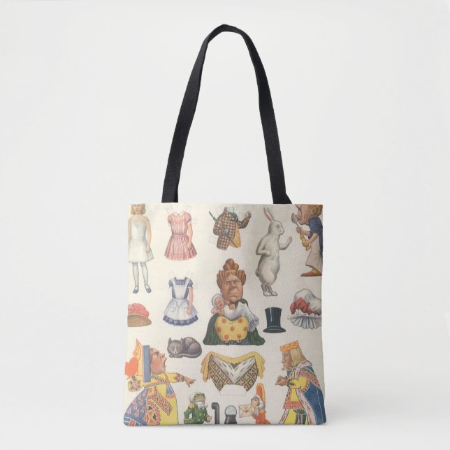 Bolsa Tote Alice no País das Maravilhas, Boneca de Papel Vito (Frente)