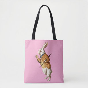 Bolsa Tote   Alice no País das Maravilhas - Coelho Branco