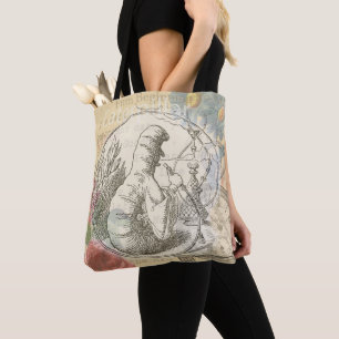 Bolsa Tote Alice no País das Maravilhas da Lagarta: Tenniel O
