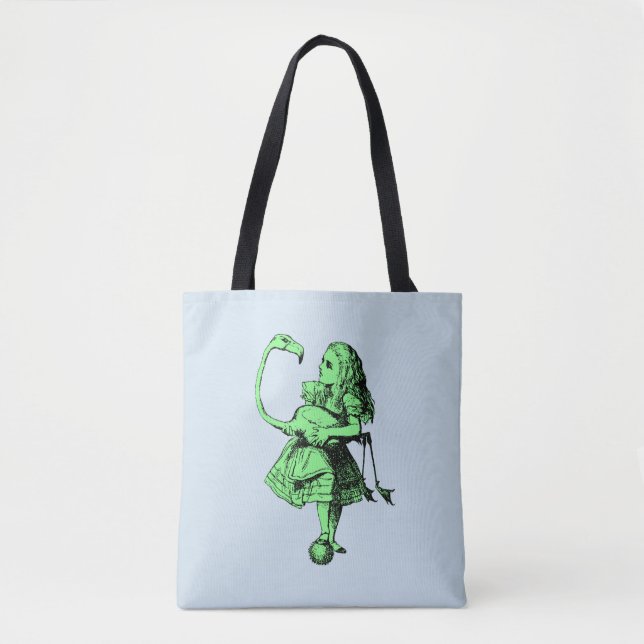 Bolsa Tote Alice no País das Maravilhas & Flamingo (Frente)