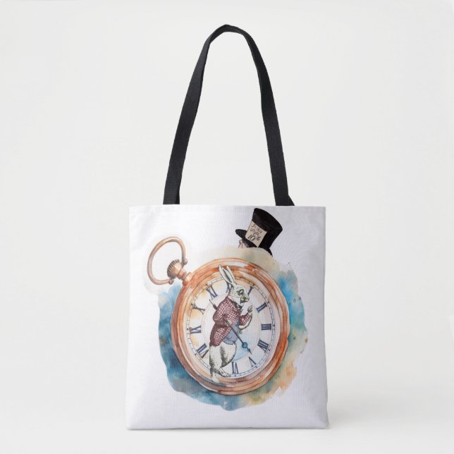 Bolsa Tote Alice no País das Maravilhas Tic-Tac (Frente)