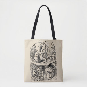 Bolsa Tote Alice no País das Maravilhas Vintage Lagarta Nargu