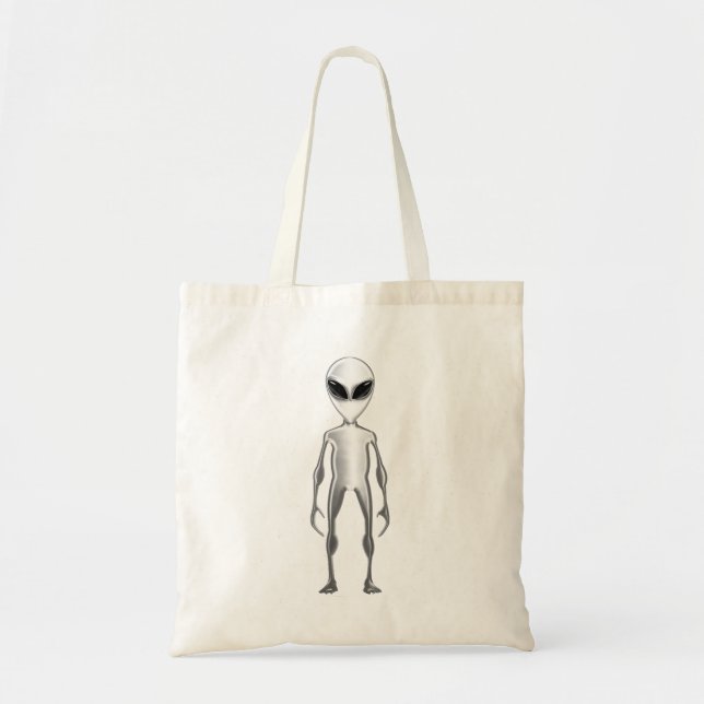 Bolsa Tote Alienígena cinza (Frente)