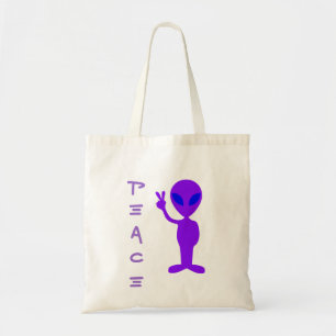 Bolsa Tote Alienígena da paz