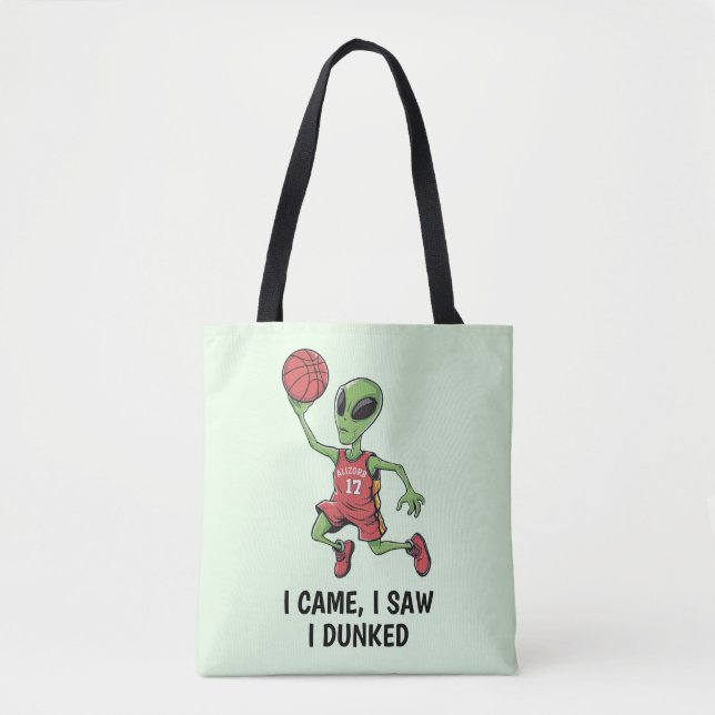Bolsa Tote Alienígena de basquete (Frente)