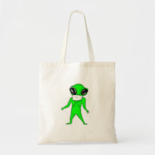 Bolsa Tote alienígena de máscara de halloween do coronavír