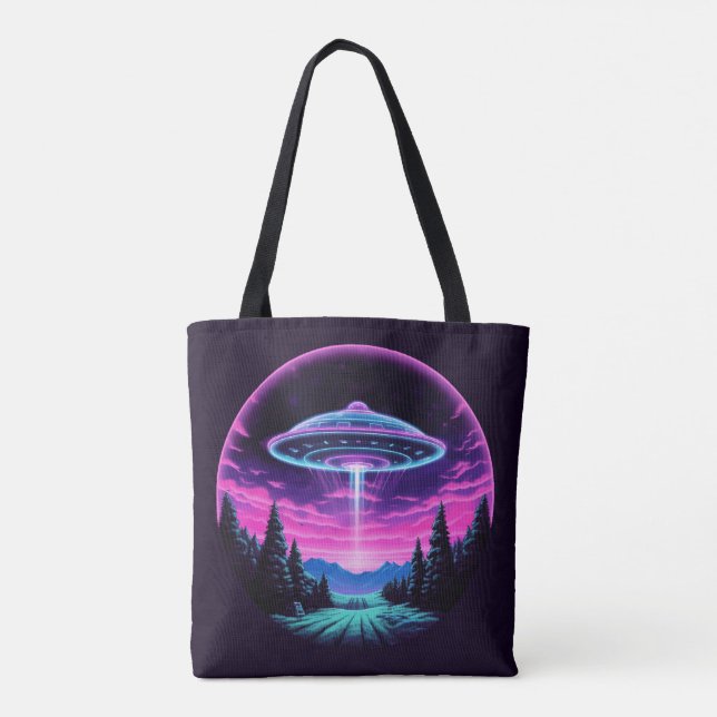Bolsa Tote Alienígena Espacial Retrofuturista (Verso)