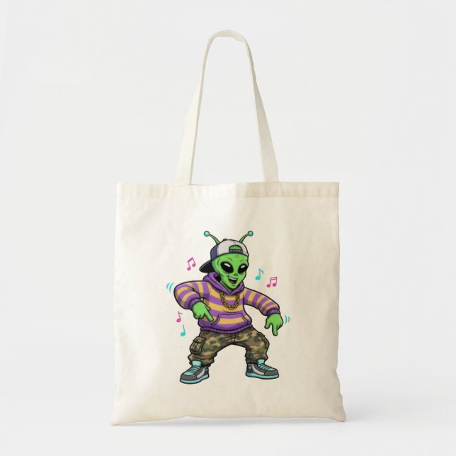 Bolsa Tote Alienígena Hip Hop (Frente)